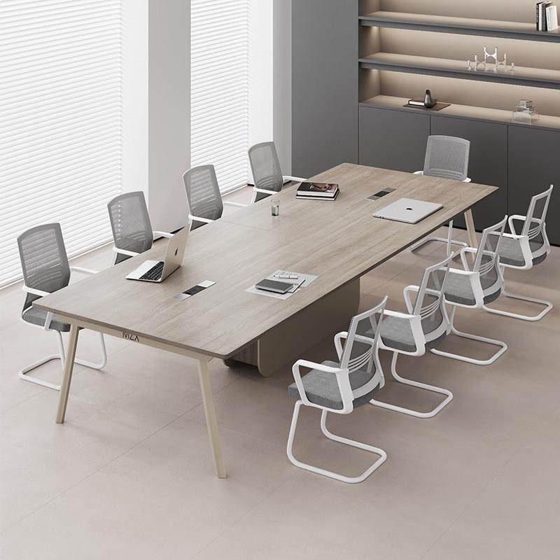 会议桌椅组合加厚板式长条桌简约现代长方形大型办公室家具洽谈桌,商业/办公家具,会议桌,淘宝优惠券,粉丝福利购,淘宝优惠卷