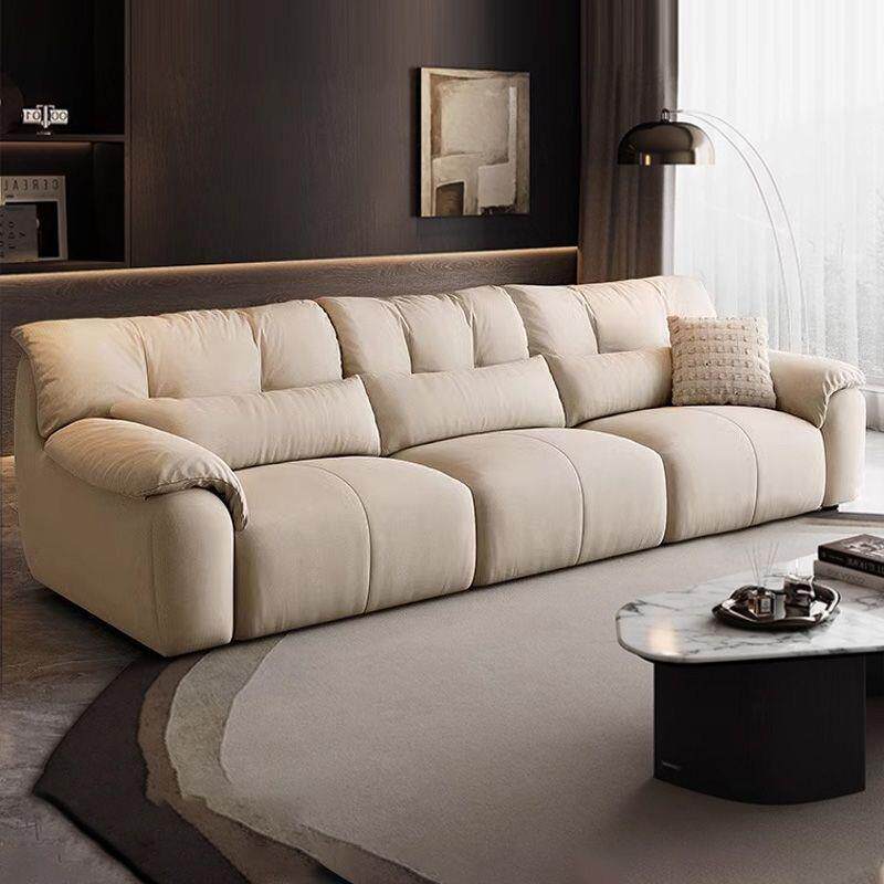 现代简约奶油风猫抓布可拆洗沙发小户型客厅2026新款直排布艺沙发