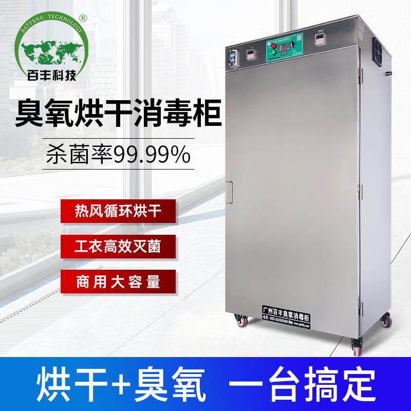 百丰臭氧热风循环消毒柜 工作服毛巾灭菌柜 食品厂臭氧消毒柜烘干
