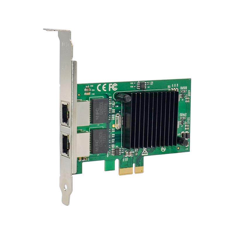 PCIe X1 82576双电口千兆网卡以太网RJ45台式机电脑