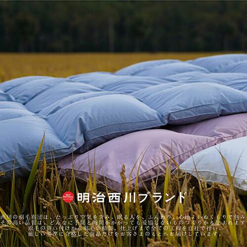 明治西川丨西伯利亞牧场95%白鹅绒被大个头绒朵轻盈蓬松纯净静音