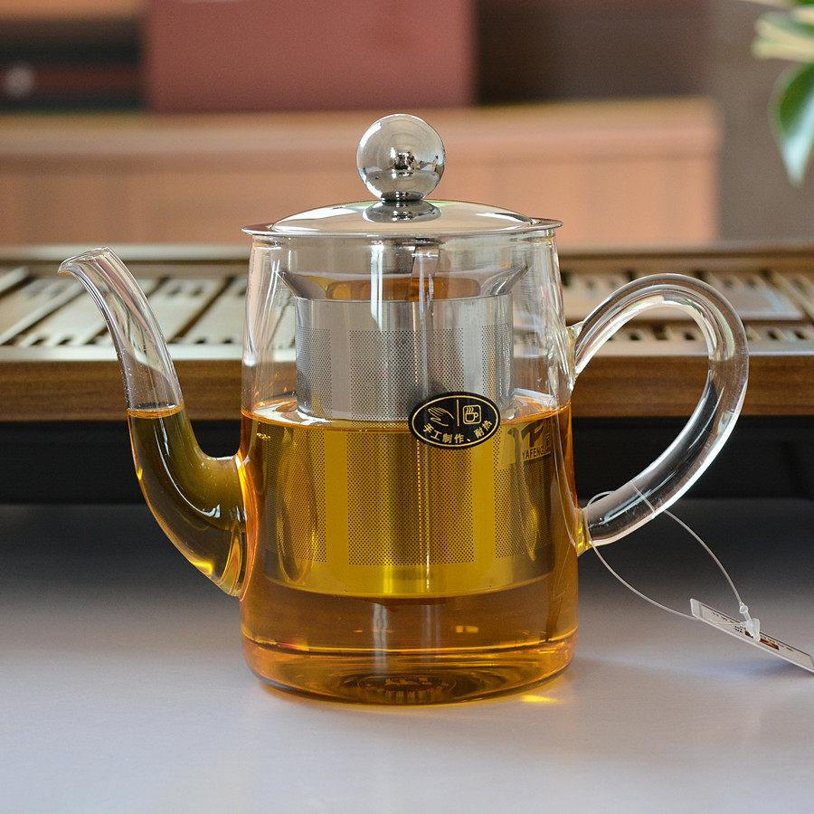 雅风耐热高温玻璃泡茶壶花茶壶花草茶壶普洱功夫红茶具过滤冲茶器