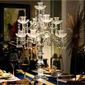 欧式 饰摆饰 水晶烛台玻璃婚庆婚礼烛台家用浪漫烛光晚餐桌灯北欧装