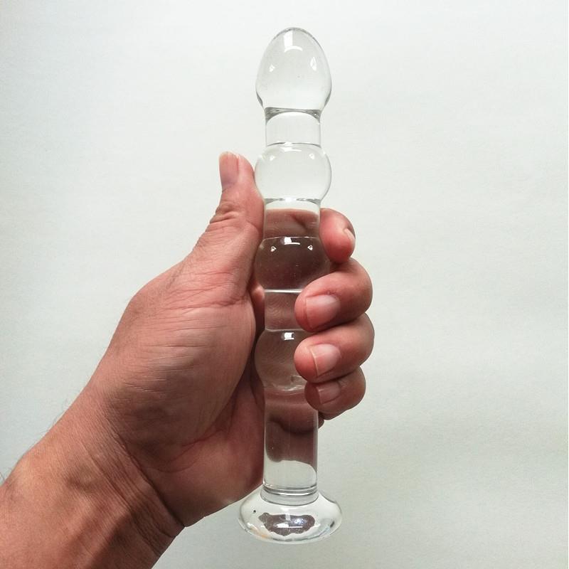 Glass-made femalemasturbation toy fake phallus adult product