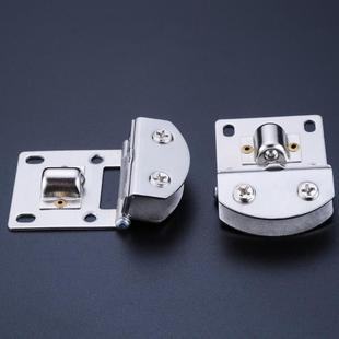 不锈钢柜门夹展示柜合页玻璃柜门铰链免开孔无框玻璃配件酒柜合页