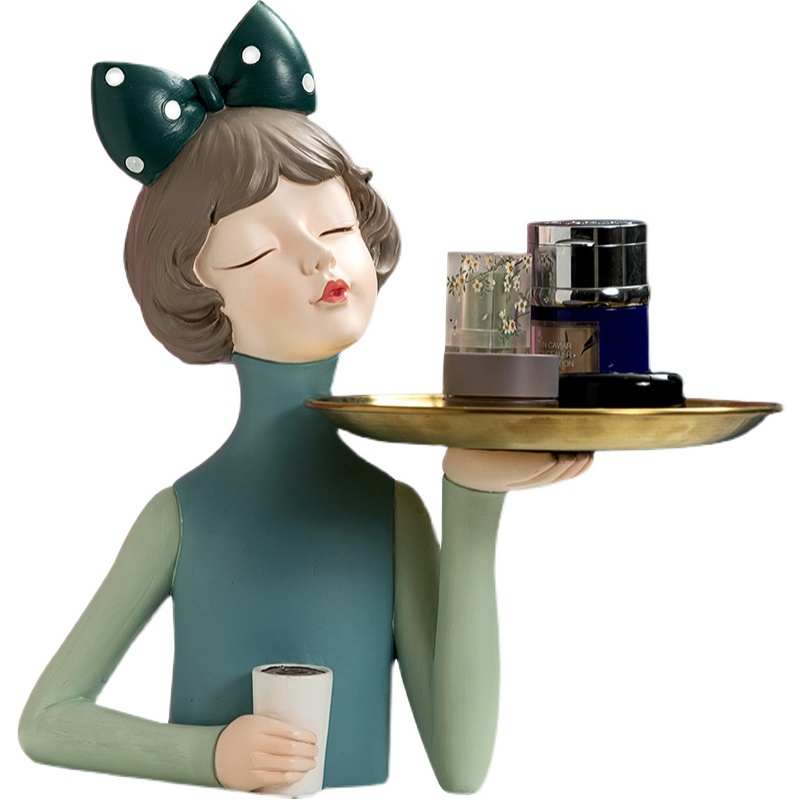 放入门轻收纳托盘酒柜钥匙客厅玄关树脂工艺品摆件家居奢装饰批发