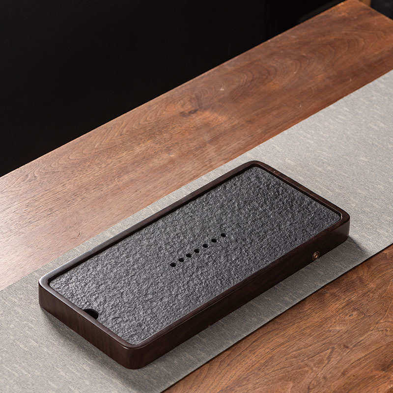 茶盘家用2024新款小型乌金石实木长方形简约办公盛水蓄水茶台托盘,餐饮具,茶盘,淘宝优惠券,粉丝福利购,淘宝优惠卷