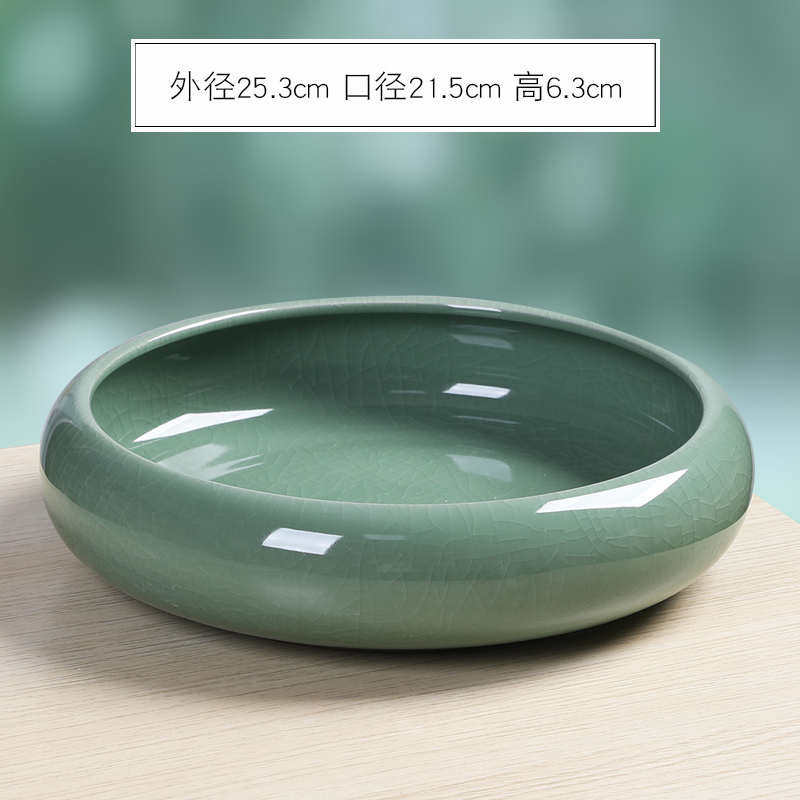 养花盆特大盆缸莲碗哥窑叶莲无大号铜钱睡莲一水荷花水培陶瓷草孔