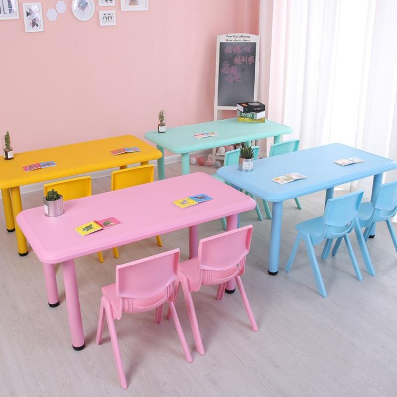儿童桌椅幼儿园家用课桌宝宝塑料桌升降小长方桌游戏桌椅子套装椅