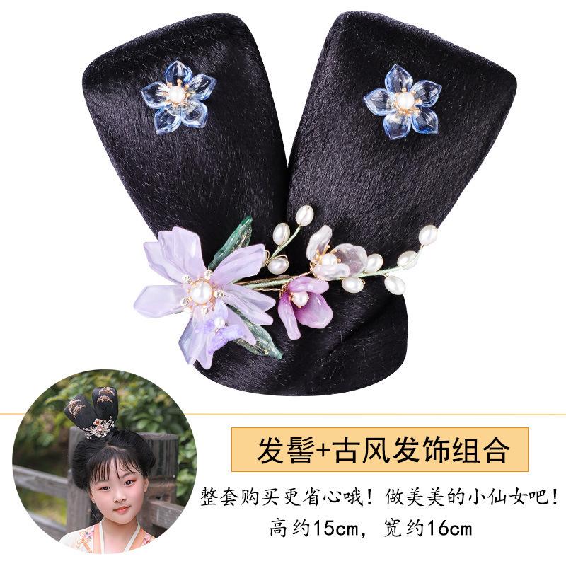 儿童古装宝宝汉服日常整顶假发