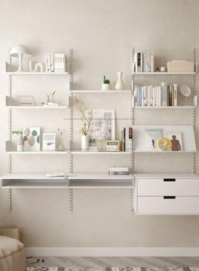 多壁挂统层架挂1墙书架vitsoe606金属置物收纳架可调节系轨道组合