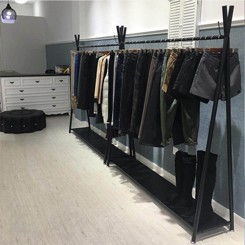 熨斗简易服装店陈列架，适用于男女服装店挂衣架侧挂衣架