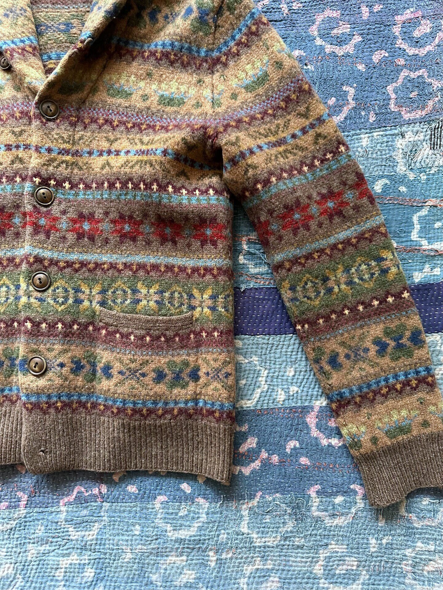 POLO RALPH LAUREN Wool Fair Isle Cardigan — back