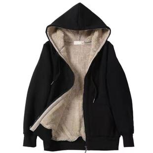 plush hooded Large sleeved women long sweatshirt size