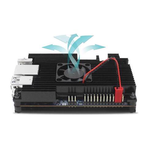 香橙派5B外壳Orange pi 5/5B铝合金保护壳带散热风扇降温Orangepi