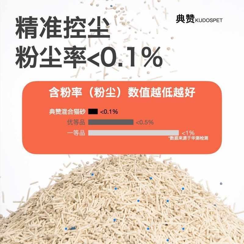 典赞猫砂4.6斤豆腐膨润土混合除臭低粉尘可冲马桶矿砂精细砂点赞