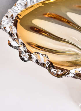 欧式时尚水晶果盘创意家居饰品水晶玻璃水果盘