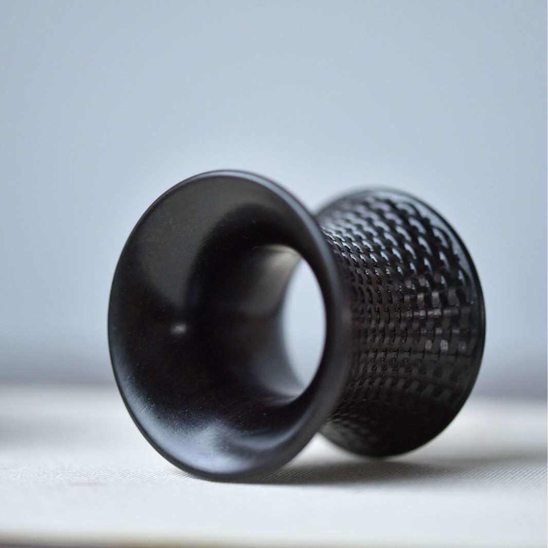 紫光檀编织纹茶漏置茶滤架茶漏底座盖置家用壶盖托架功夫茶具配件