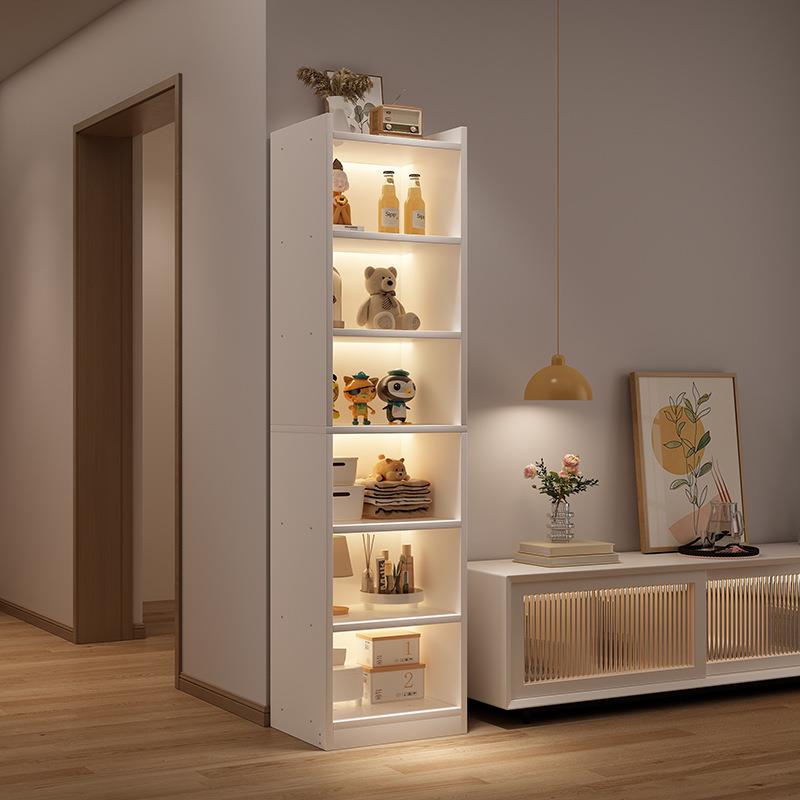 客厅多层置物架家用书架简易落地储物收纳架过道柜子靠墙学生书柜