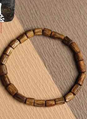 2026海南莺歌绿棋楠沉香随型桶珠 规格0.6左右男女款文玩原木沉香