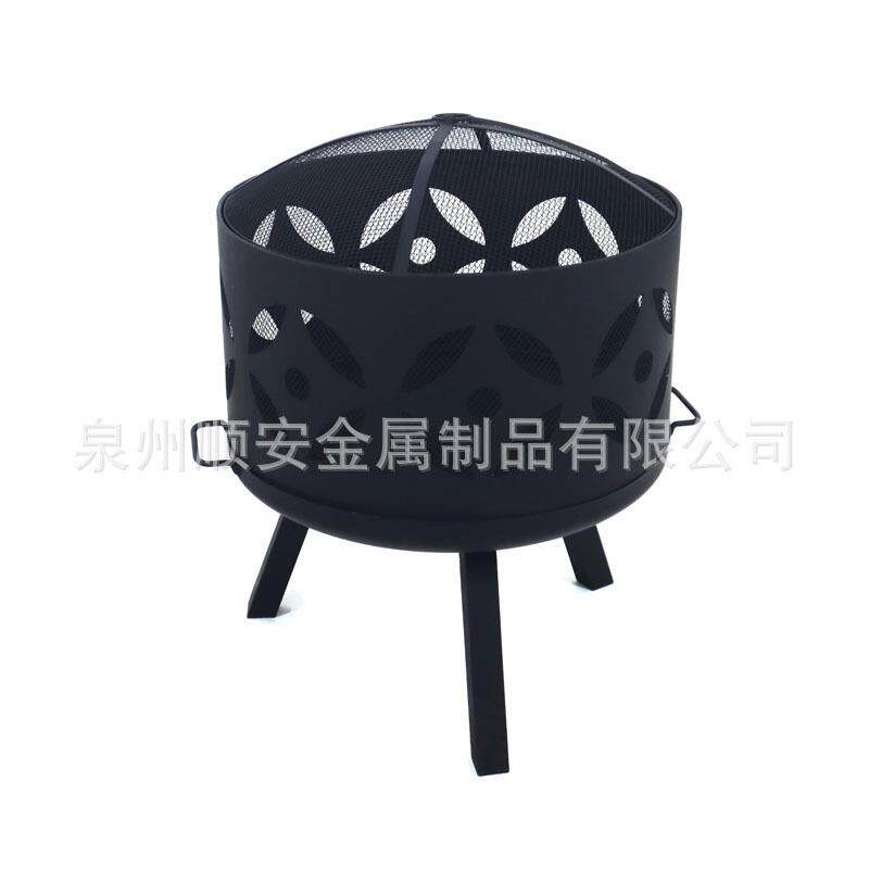户外取暖炉篝火晚会火盆铁艺烤火盆烧柴木炭烤火炉冬天圆形烽火桶