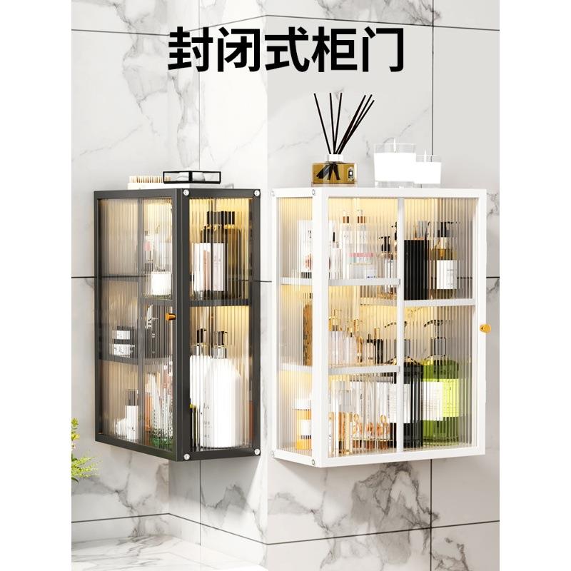 打孔浴274室生间带卫能门置物架多功收免纳洗手间洗漱用品多层储