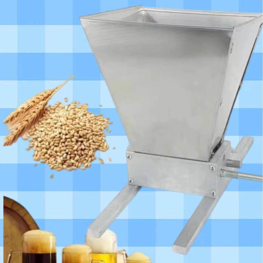 掌柜推荐手摇对辊不锈钢麦芽粉碎机五谷研磨小麦碾碎机啤酒酿造