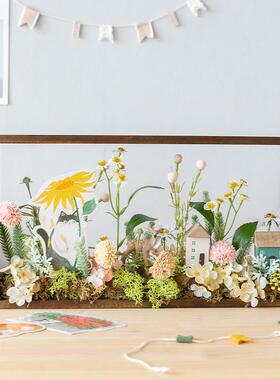 阿楹 创意高级微景观花相框电视柜窗台摆件阳台绿植法式客厅装饰