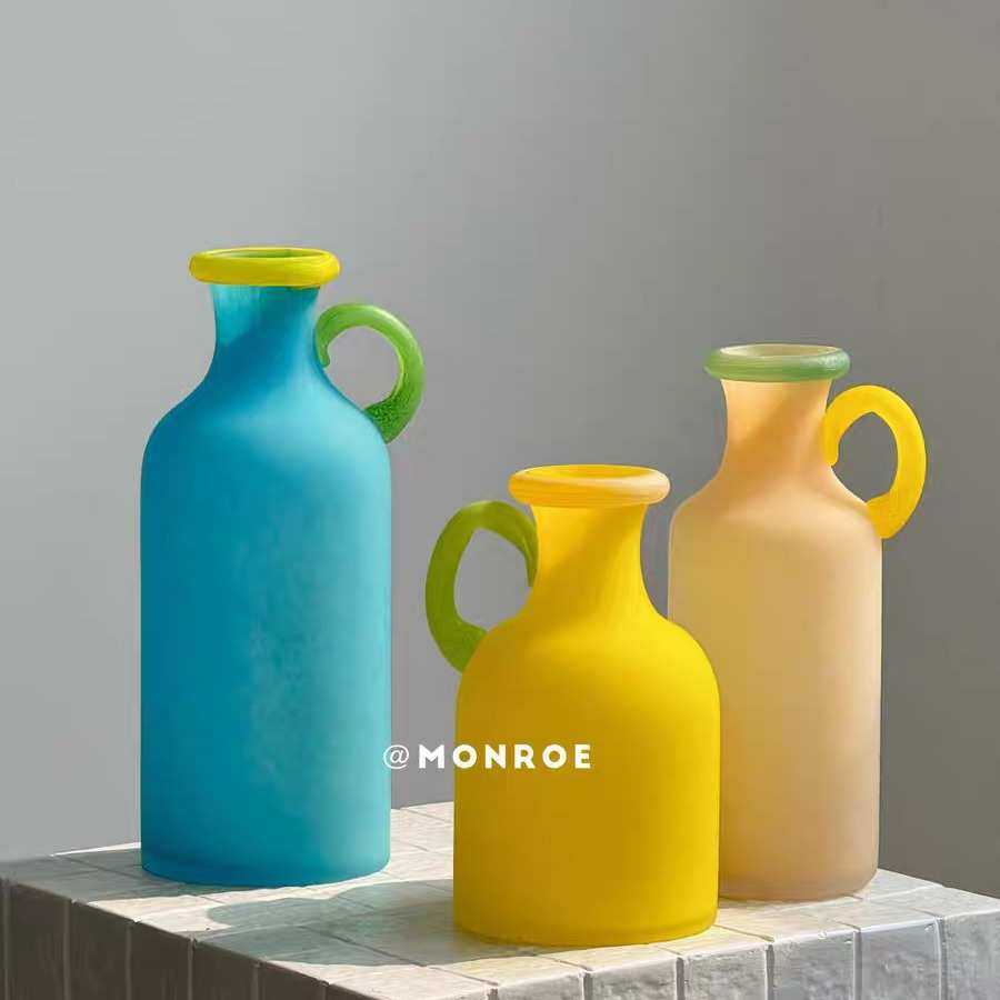 彩绘艺术造型新颖彩色玻璃花瓶 客厅桌面装饰品 拍摄道具批发,家居饰品,花瓶,淘宝优惠券,粉丝福利购,淘宝优惠卷