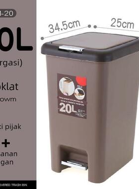 Big 20L plastic foot hand pressure trash bin and thick out