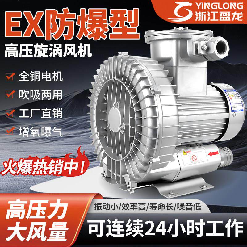 EX防爆高压风机漩涡气泵强力大功率380v工业CT4离心式BT4旋涡气泵