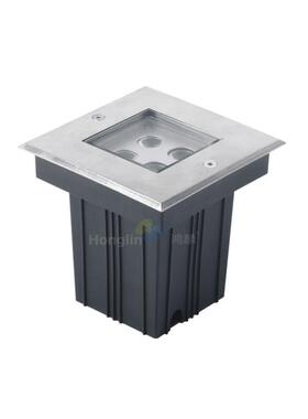 户外LED不锈钢方形埋地灯4W16W36W嵌入式七彩透光庭院花园广场