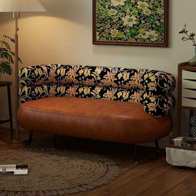 皮艺沙发小户型沙厅复YLH古油皮中古风公寓蜡客阳台双人三人接待