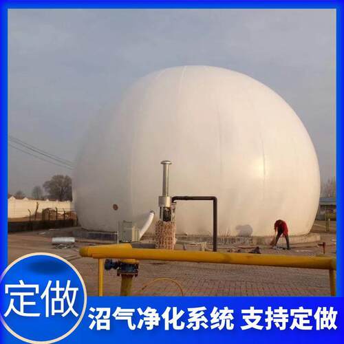 沼气软体储气柜养殖场工业厌氧处理沼气存储设备独立式双膜气柜