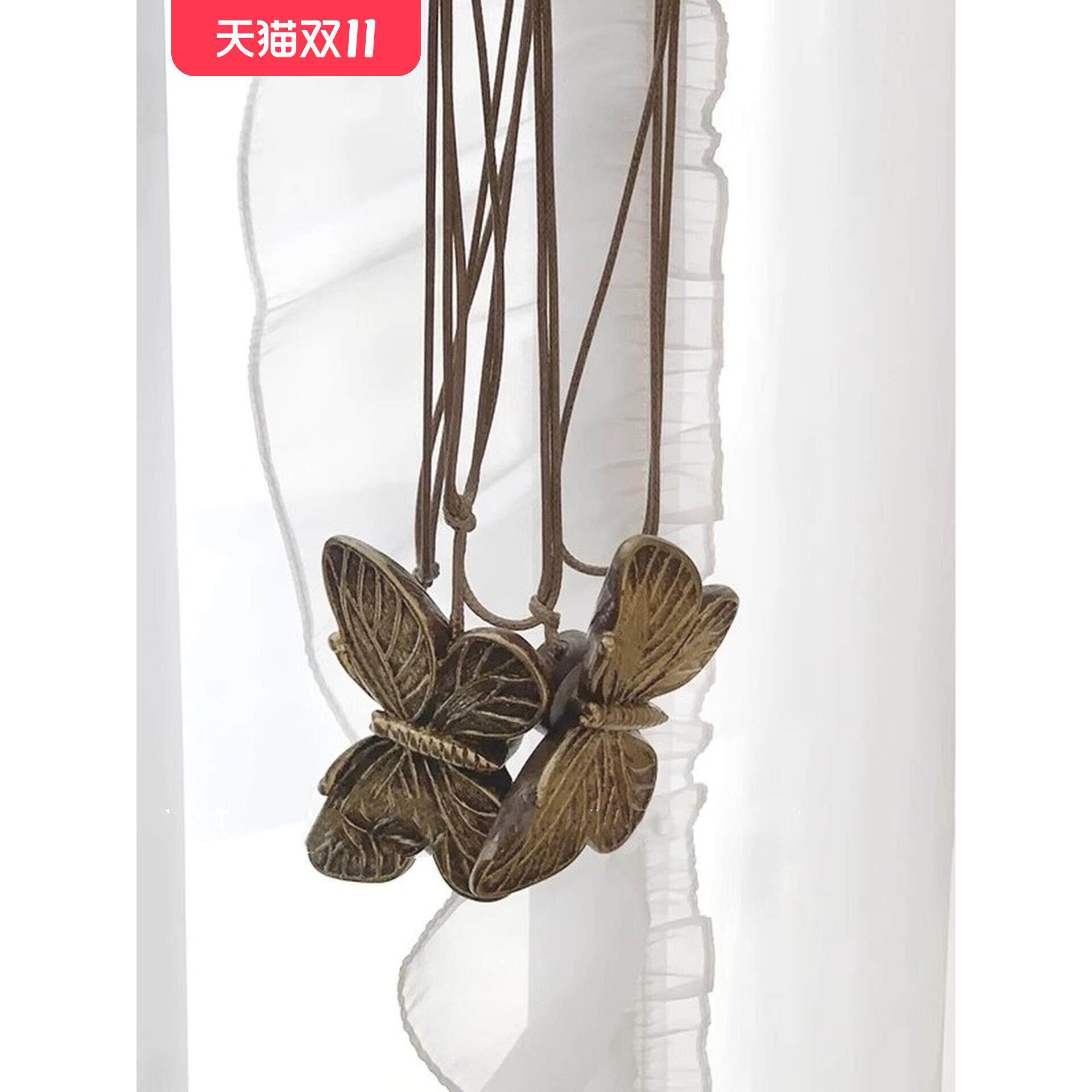家居家纺窗帘简约现代磁铁扣款蝴蝶捆绳系带钩子免打孔可爱纱帘