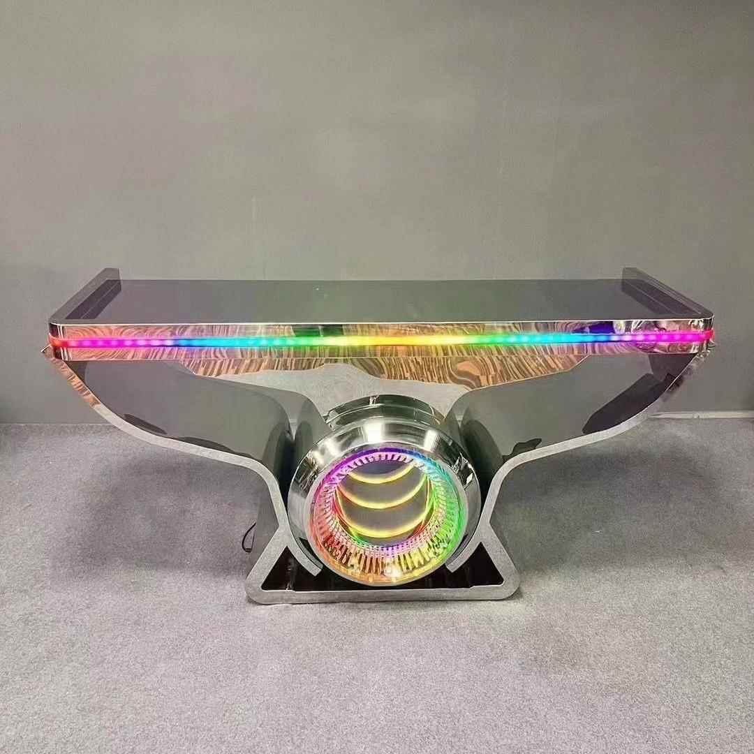 酒吧dj台包厢打碟机音响桌发光派对打碟台可移动桌面ktv灯光网红