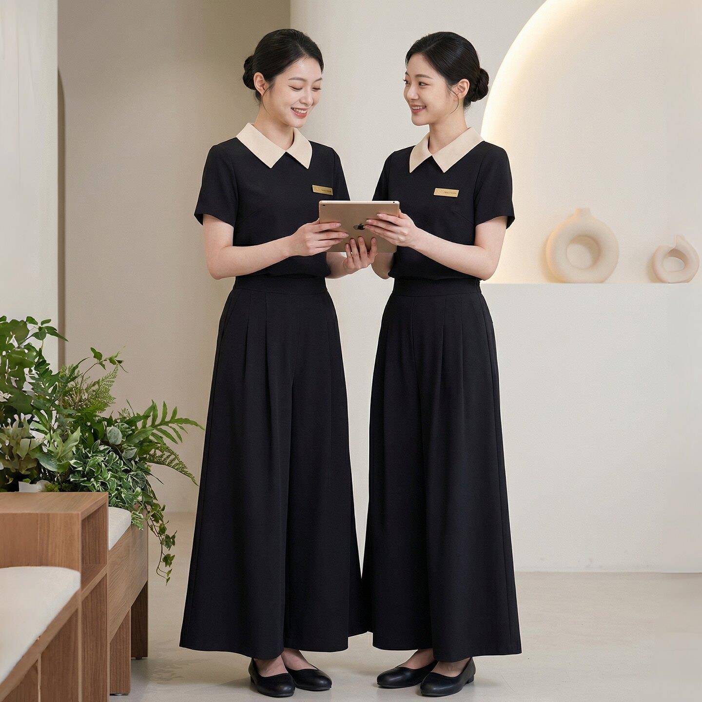 工作服女春夏美容院养生馆专用韩式SPA足疗技师按摩高端皮肤管理