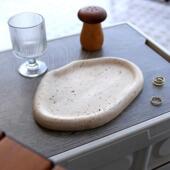 Monet 轻奢天然绿色大理石家居托盘高级收纳珠宝首饰置物盘 意式