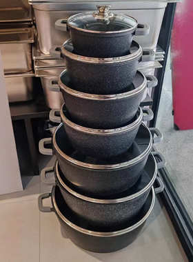 Set 20 24 28 32 36 40 44CM大规格套装复底压铸高汤锅外贸