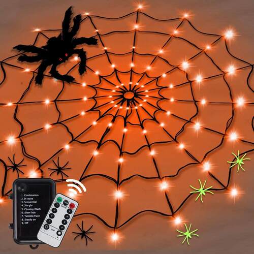 Halloween Party Decoration Ambient Lights Orange Purple Hall