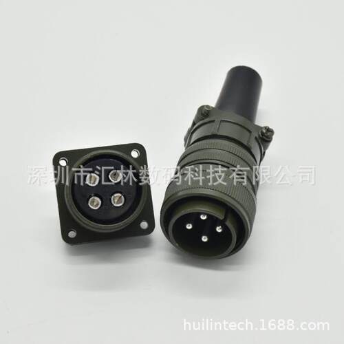 绿色接头圆形连接器MS3106A-22-22P MS3102 22-22S航空插头直头