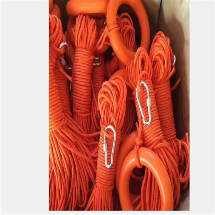厂家现发便携式抛投带壳漂浮救生绳索 船用新型带壳救生圈浮索