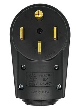 Nea14-50P公头美标大286功率工业自接1线ETL免焊m电源插头50A25V