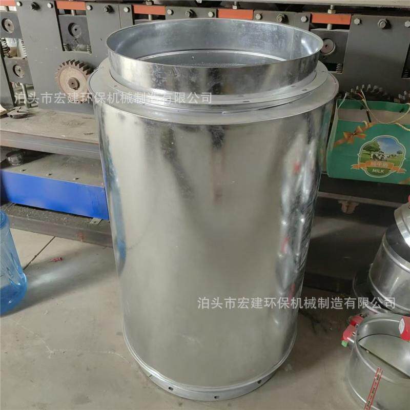 镀锌通风管道消音器圆形风管消声器阻抗式消音器通风管道
