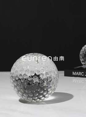 简约现代轻奢创意高尔夫圆球摆件家居软装饰品样书房桌面书靠摆设