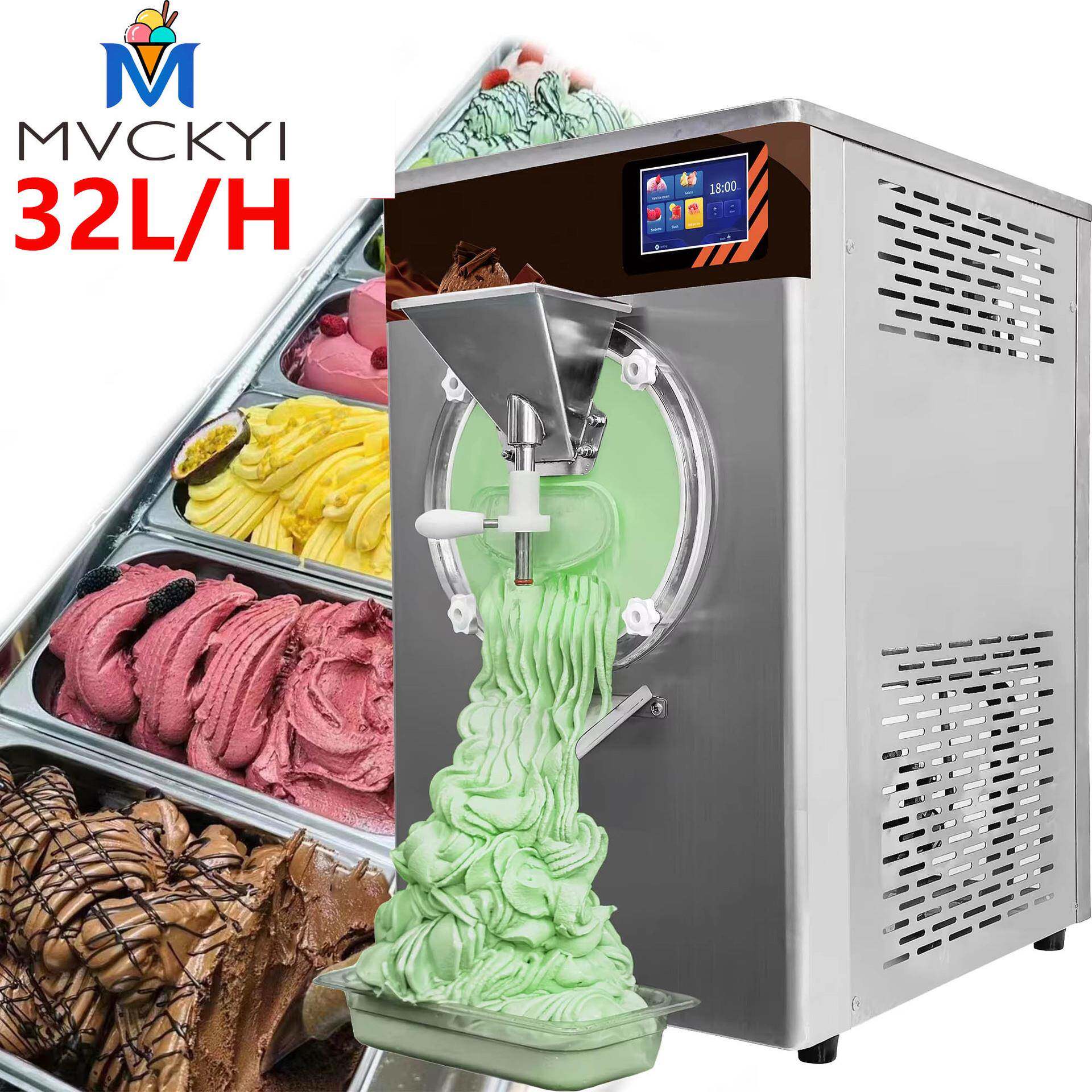 小型台式32L/h意式Gelato Machine 绿豆沙冰机硬质冰淇淋机 工厂