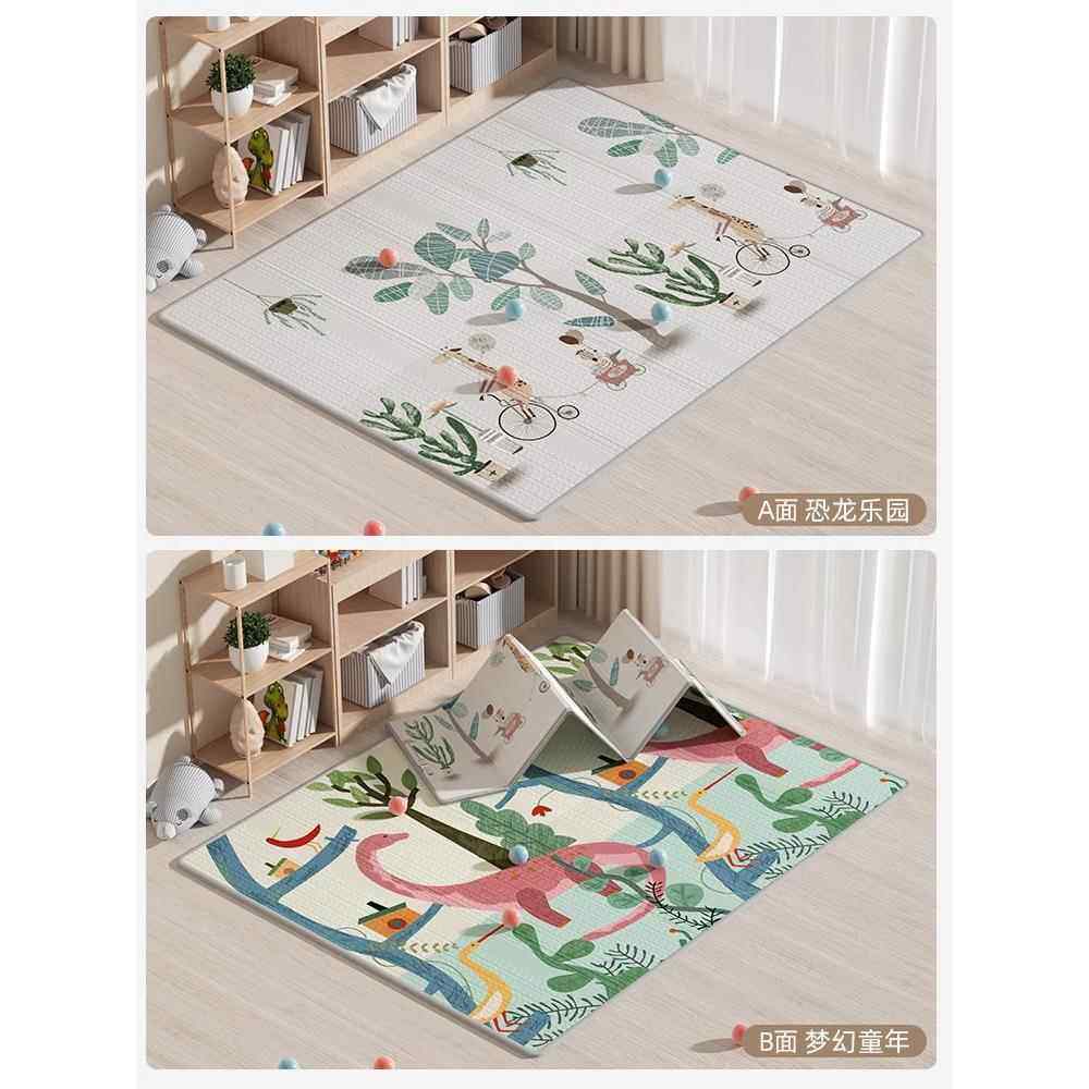 高档曼龙宝宝爬爬垫折叠爬行垫婴儿可厚x加pe无毒无味家儿童用地