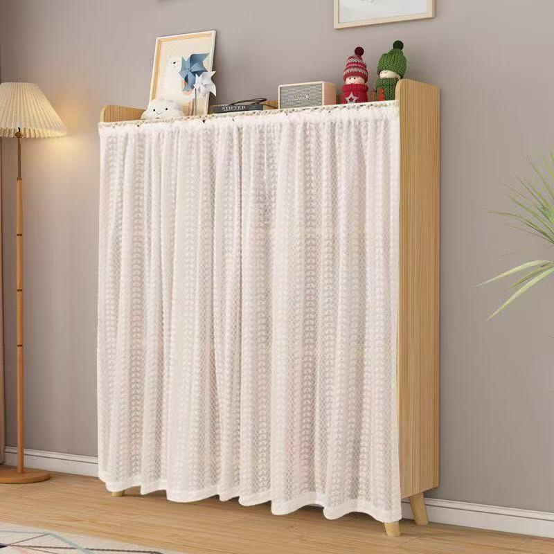 鞋柜遮挡纱帘书柜厨房遮挡帘子免打孔魔术贴式杂物遮丑帘支持定制