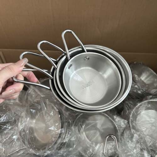 一诺厨房304不锈钢韩式酱料碟米酒碗带手柄薯条炸鸡沙拉调料碗
