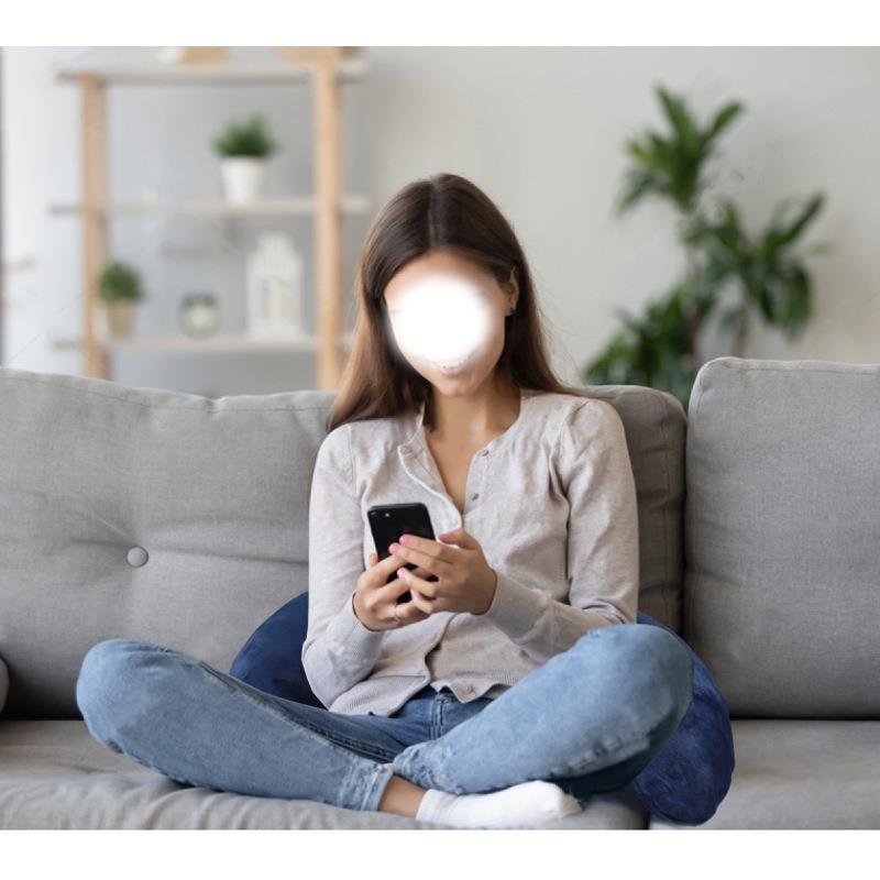 美发店u型抱枕皮质带拉链方便 办公室睡觉抱枕月亮型懒人香蕉抱枕